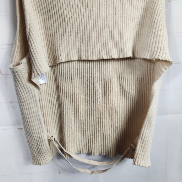 Camila Coelho Revolve Chic Summer Basic Mock Neck Ribbed Crop Top Cream Large - Picture 8 of 12